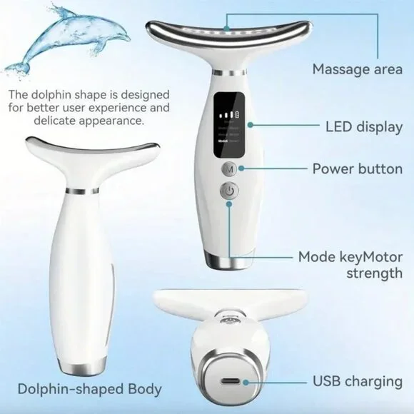 P828 7-Color LED Neck & Facial Massager with USB Rechargeable Device - Picture 2 of 4